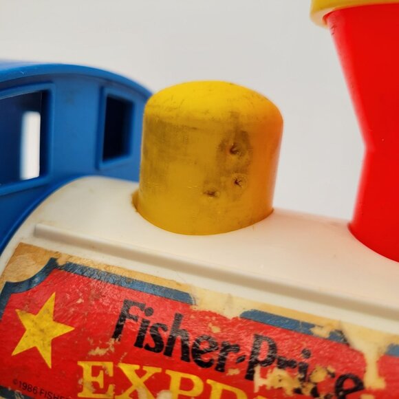 Fisher Price LOT Express Train 2581 & Toot Toot Wooden 643 Pull Toy Vintage - Picture 8 of 15